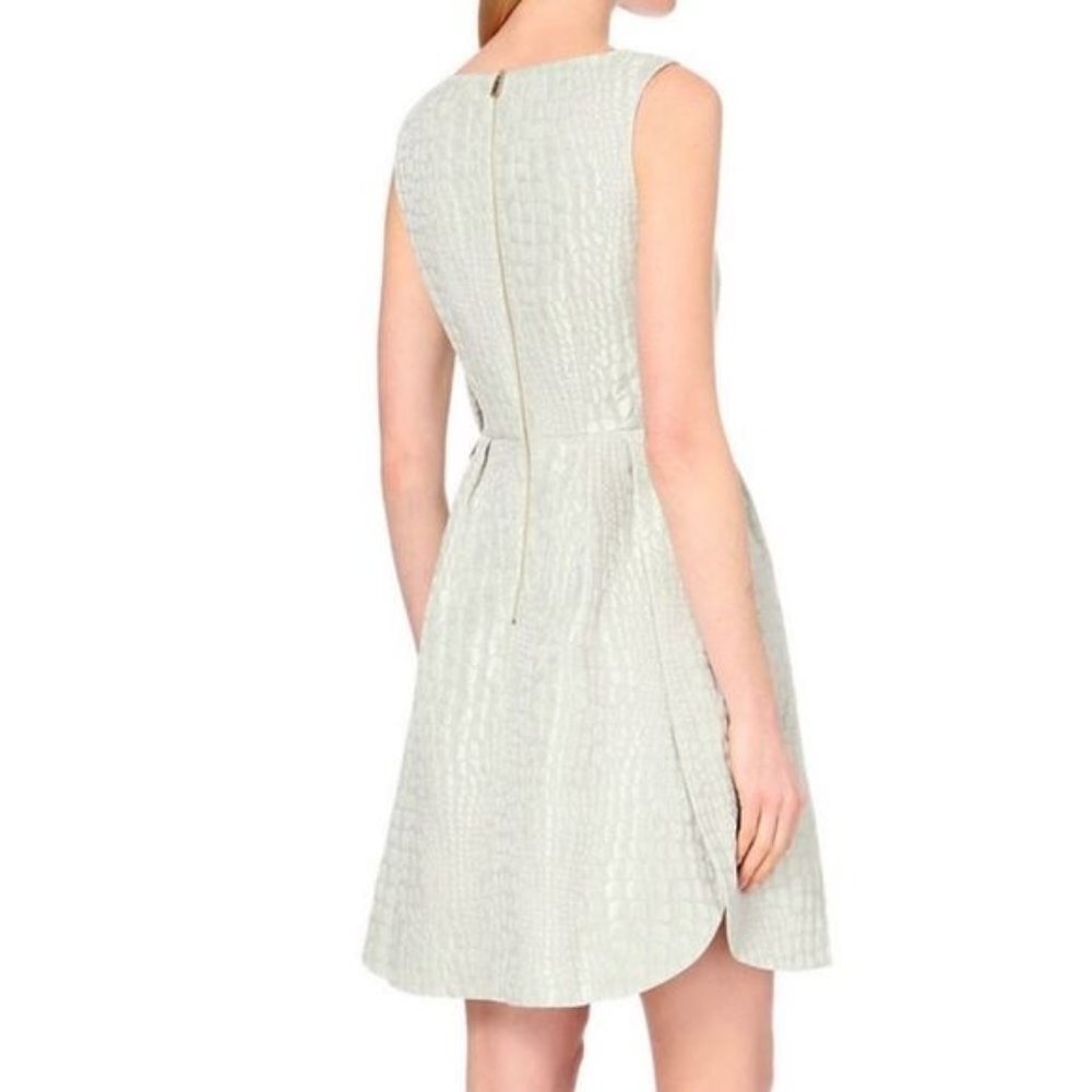 NWT 𝅺Ted Baker Kaleen Textured Jacquard Dress in Mint Green Ted Size 1/US 4 - Picture 4 of 16